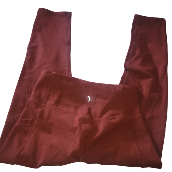 Jessica Simpson Burnt Orange Cropped Activewear Leggings M - Picture 2 of 4